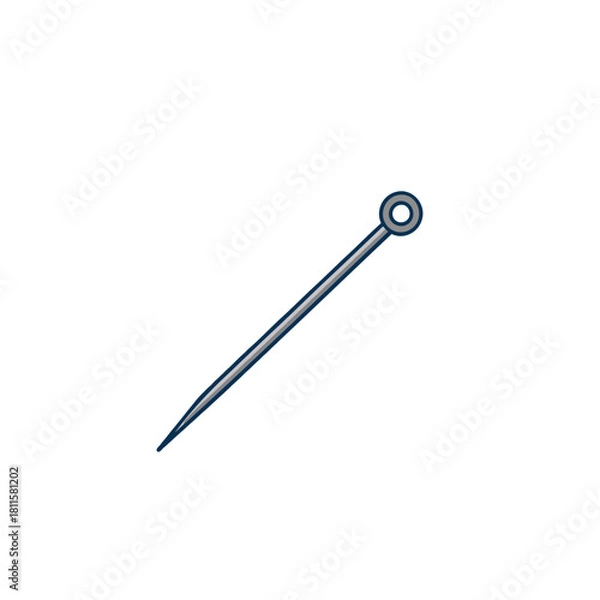 Obraz Isolated cocktail skewer showcases simple design element a sleek and stylish silver metal bar tool