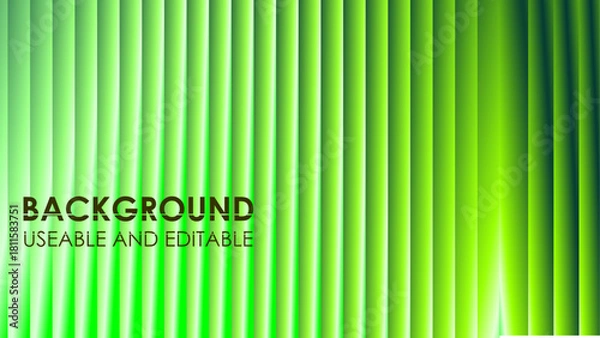 Fototapeta A smooth vertical bar pattern blending deep teal to bright lime green with a dynamic lighting effect for design