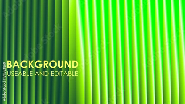 Obraz A smooth vertical bar pattern blending deep teal to bright lime green with a dynamic lighting effect for design