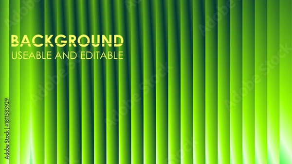 Fototapeta A smooth vertical bar pattern blending deep teal to bright lime green with a dynamic lighting effect for design