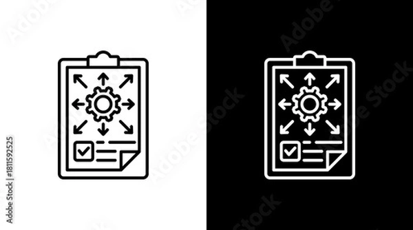 Fototapeta Project Scope With Icon Set Design