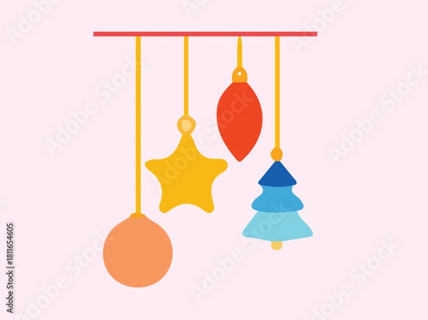 Obraz christmas tree decorations, Vector Design, Illustration Vector design