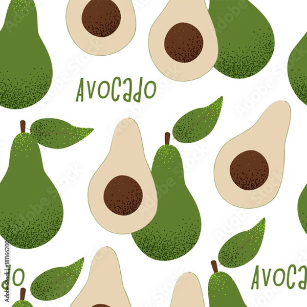 Obraz Avocado vector illustration