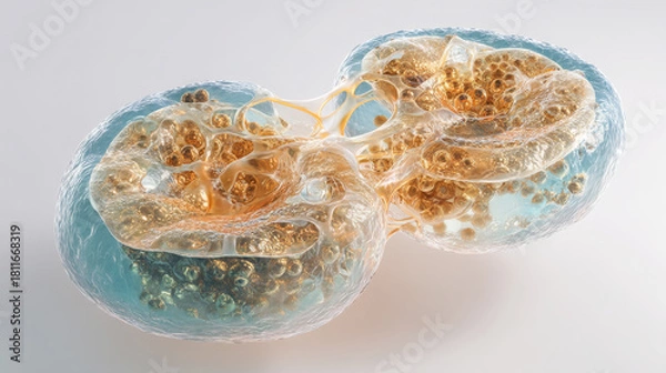 Obraz Microscopic view of cell division process