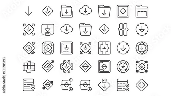 Fototapeta File Management Icon Kit
