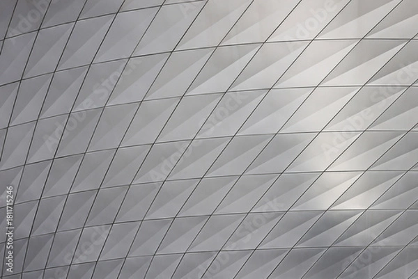 Fototapeta Modern architecture with geometric facade
