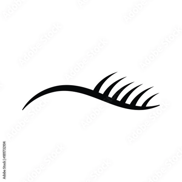 Obraz eyelash logo icon illustration simple flat