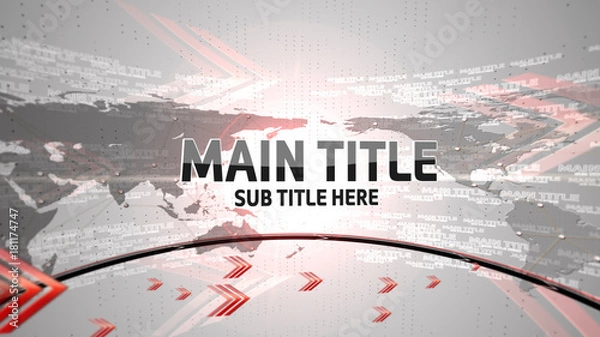 Obraz Corporate World Map Title