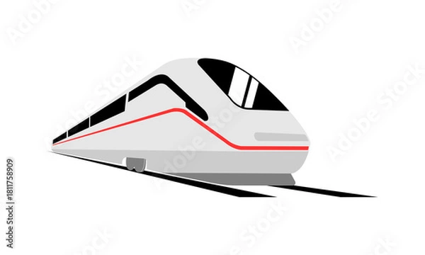 Obraz Modern fast train design vector
