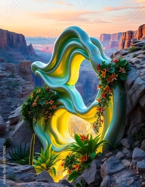 Fototapeta Colourful template in landscape