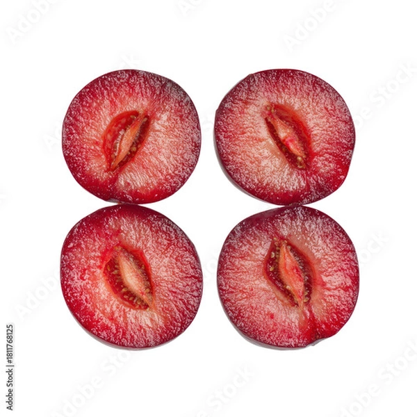 Obraz Four plum halves