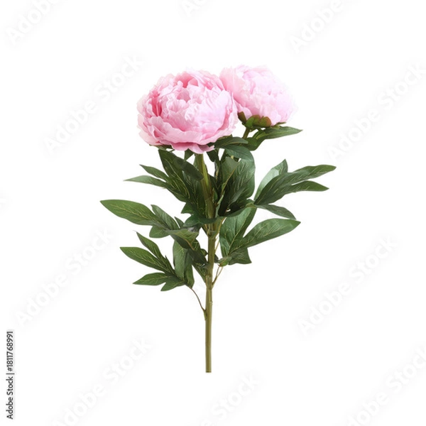 Obraz Pink Peonies on Transparent Background