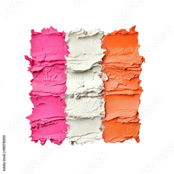 Obraz Cosmetic smears in pink white and orange tones