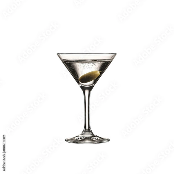 Obraz Martini with olive on Transparent Background