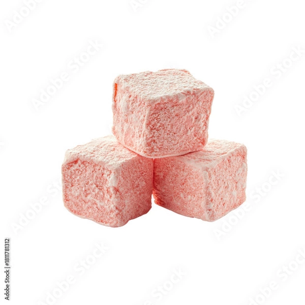 Fototapeta Three stacked Turkish delight cubes
