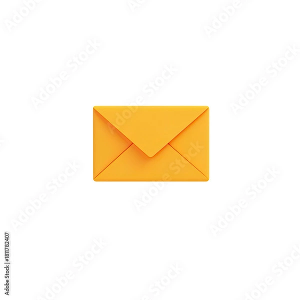 Obraz Yellow email envelope on Transparent Background