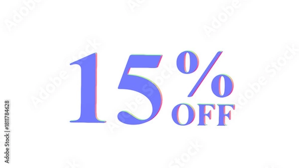 Obraz 15% OFF Promotional Graphic - 3D Bold Multicolor PNG transparent 