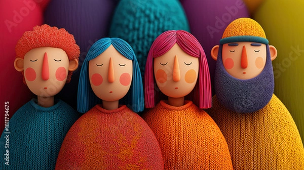 Fototapeta Diversity equity and inclusion framework promoting fair treatment respect and empowerment