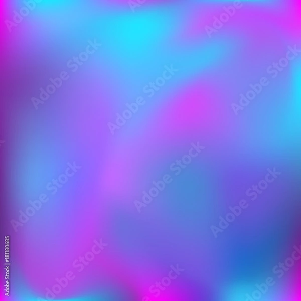 Obraz Neon holographic colorful vector background. Abstract soft pastel colors backdrop. In pink, dark blue and blue colors.