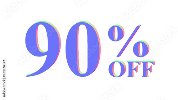 Obraz 90% OFF Promotional Graphic - 3D Bold Multicolor PNG transparent 