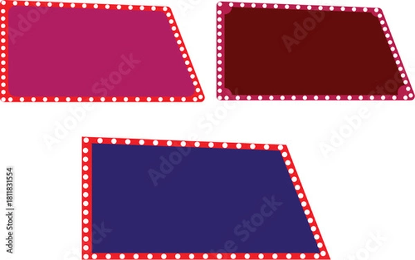 Obraz Colorful Rectangular Shapes with Light Borders for Advertising or Display Purposes vector design