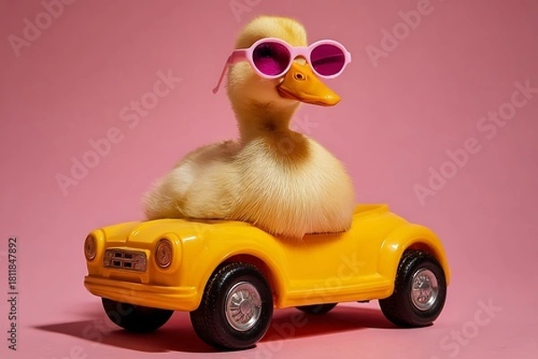 Obraz a duck wearing sunglasses