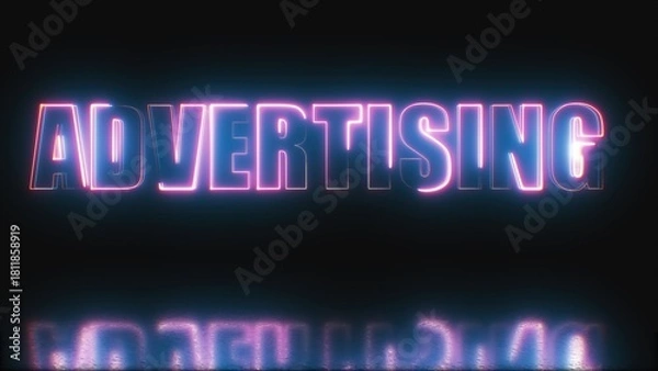 Obraz Advertising neon text. Computer generated 3d render
