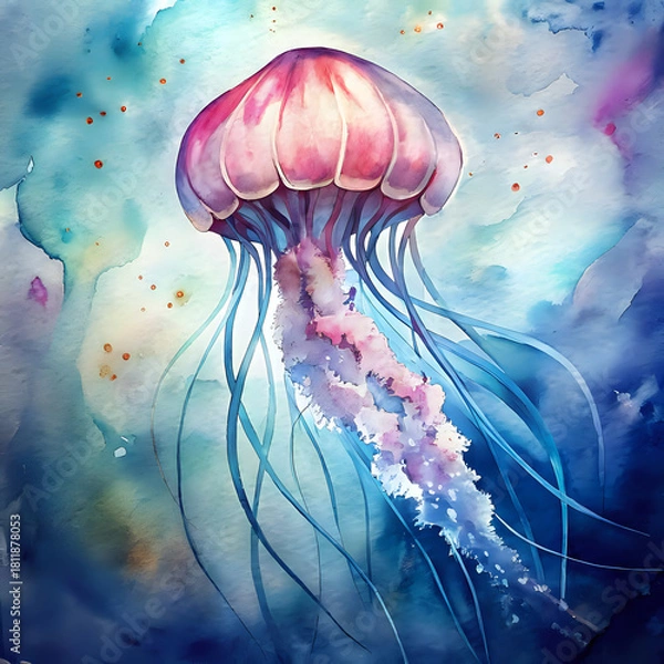 Obraz jellyfish ,watercolor background