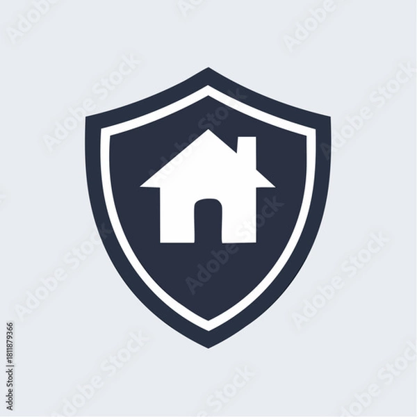 Fototapeta Home Security Shield Icon Protect Your Property with Assurance and Safeguard Your House with Confidence