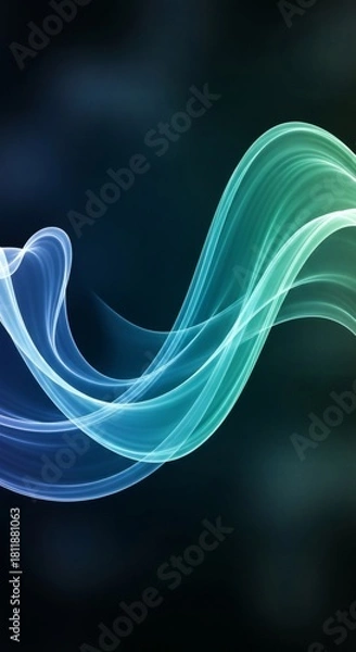 Obraz Ocean Pulse Deep Blue–Teal Fluid Lightwave Flow Texture 6