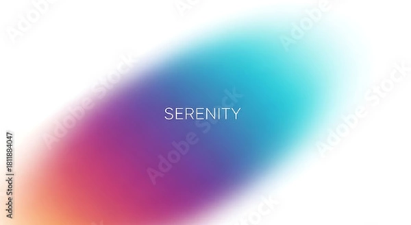 Obraz Gradient color blend on white background, smooth light transition with text