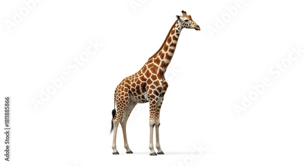 Obraz giraffe on white background