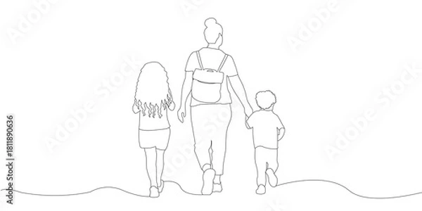 Obraz mother and child oneline art