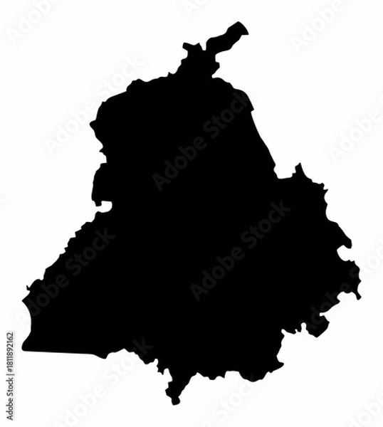 Obraz Punjab silhouette map