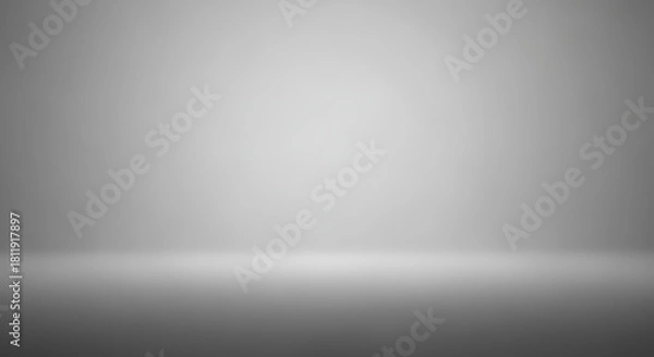 Obraz Empty gray studio background with gradient light and reflective surface