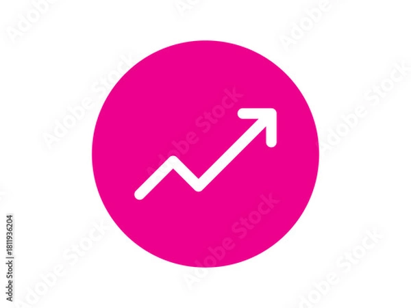 Obraz trending arrow icon