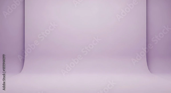 Obraz Soft pastel purple seamless studio background with gentle lighting and smooth curves