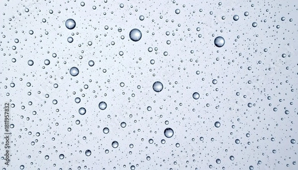 Obraz Water Droplets Sparkling Against White