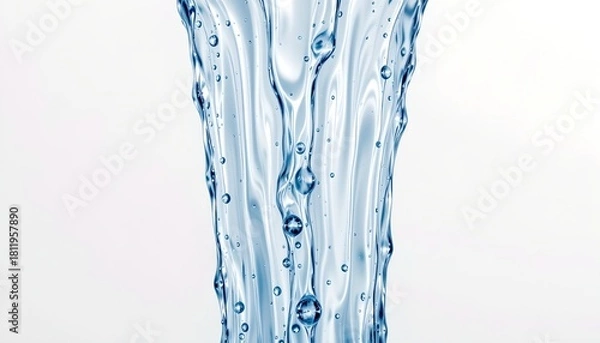 Obraz Vertical Water Ribbon with Crystal Droplets Cosmetic Style