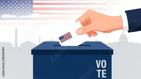 Fototapeta Voting in America - A Patriotic Act of Civic Duty.