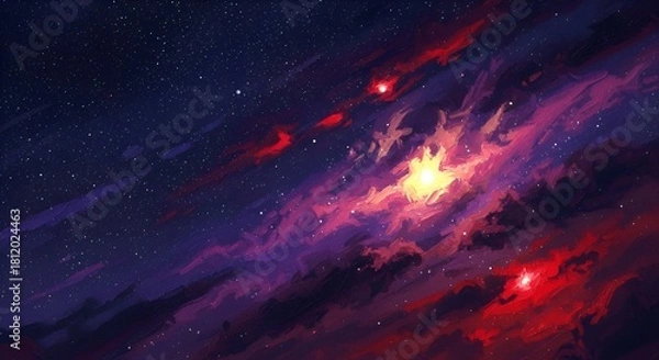Obraz Cosmic canvas Nebula painted with starlight