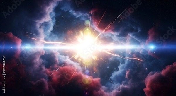 Obraz Cosmic genesis amidst stellar dust clouds