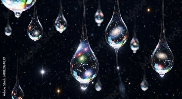 Obraz Cosmic raindrops holding entire galaxies