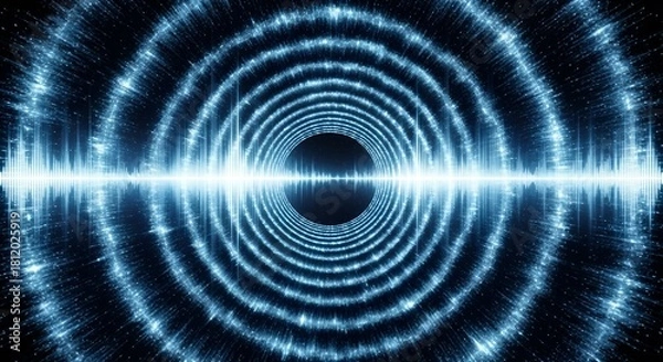 Obraz Ethereal concentric tunnel of light and sound