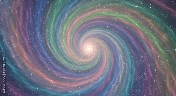 Fototapeta Cosmic swirl reveals a multicolored nebula