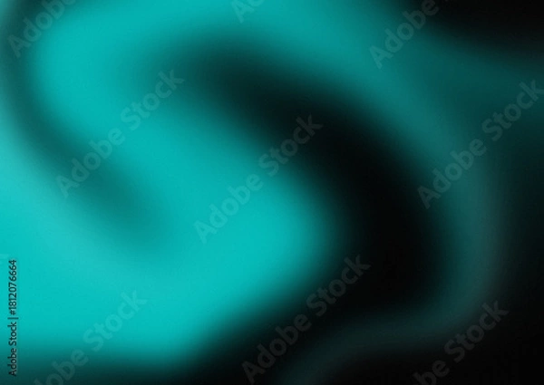 Fototapeta Grain blurry abstract turquoise green and black background