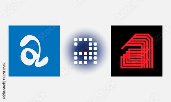 Fototapeta abstract letter a, typography design