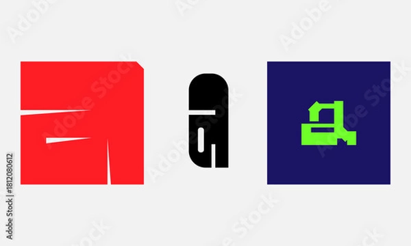 Fototapeta abstract letter a, typography design