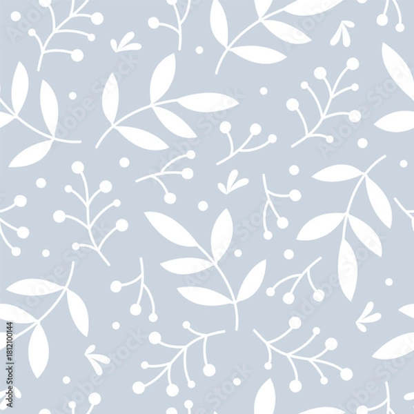 Obraz seamless winter pattern with plants