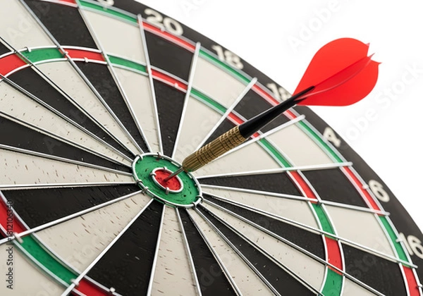 Fototapeta Achieve your goals with a perfectly targeted dart